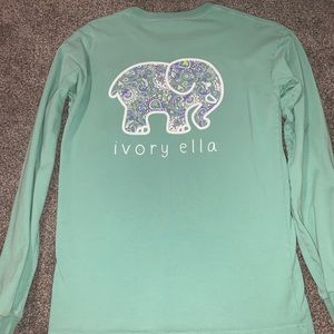 Green/teal Ivory Ella long sleeve Shirt